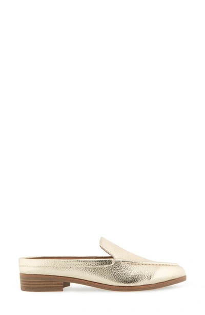 Shop Aerosoles Enright Moc Toe Mule In Soft Gold Pu