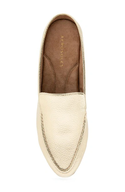 Shop Aerosoles Enright Moc Toe Mule In Soft Gold Pu