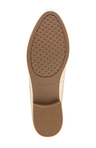 Shop Aerosoles Enright Moc Toe Mule In Soft Gold Pu