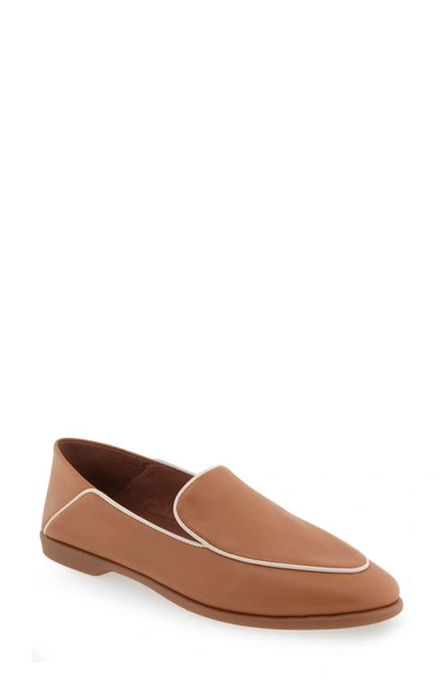 Shop Aerosoles Bay Pipe Trim Loafer In Tan Leather