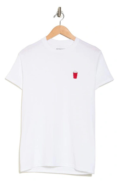 Shop Retrofit Embroidered Red Cup T-shirt In White