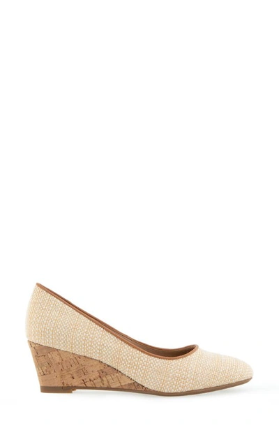 Shop Aerosoles Iris Wedge Pump In Natural Raffia