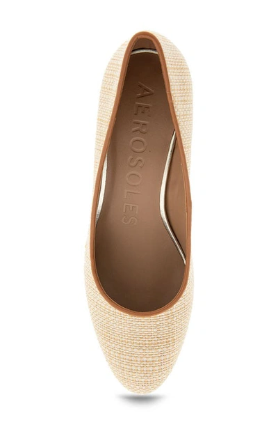 Shop Aerosoles Iris Wedge Pump In Natural Raffia