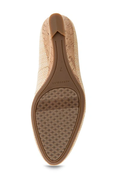 Shop Aerosoles Iris Wedge Pump In Natural Raffia