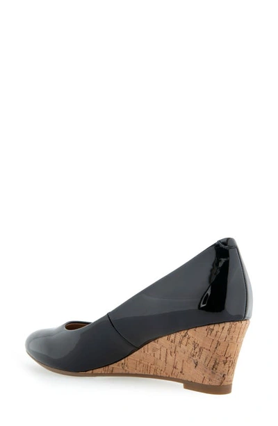Aerosoles Iris Wedge Pump In Black Patent