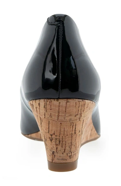 Shop Aerosoles Iris Wedge Pump In Black Patent