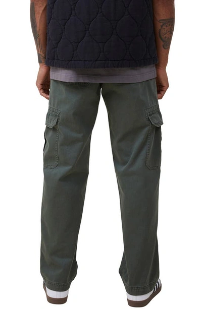 Shop Cotton On Tactical Cargo Pants In Vintage Army Green Herringbone