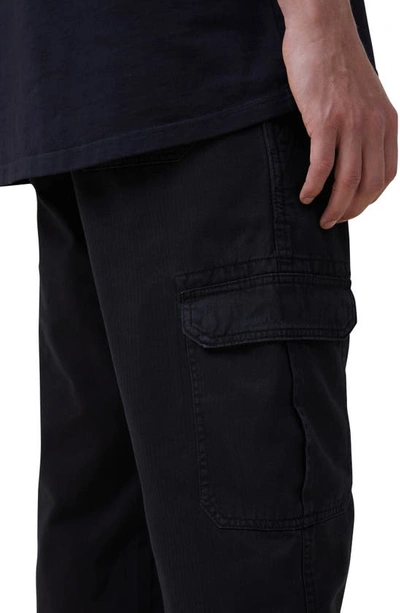 Shop Cotton On Tactical Cargo Pants In Jet Black Herringbone