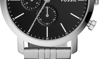 Fossil Luther Chronograph Watch, 44mm In Silver