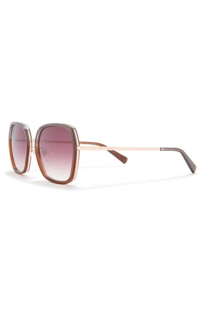 Shop Ted Baker 56mm Square Sunglasses In Amber
