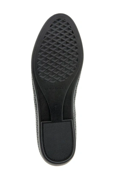 Aerosoles Homebet Bow Flat In Black Perf