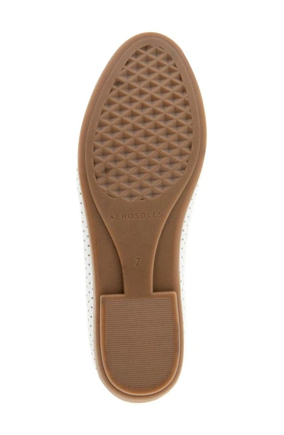 Aerosoles Homebet Bow Flat In White Perf