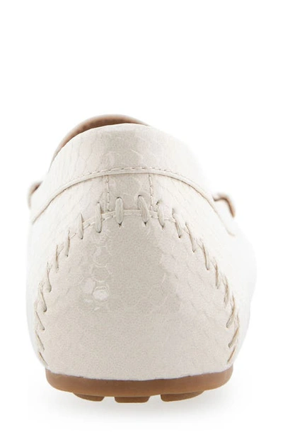 Aerosoles Over Drive Loafer In Eggnog Snake Patent Pu