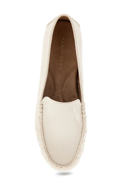 Aerosoles Over Drive Loafer In Eggnog Snake Patent Pu