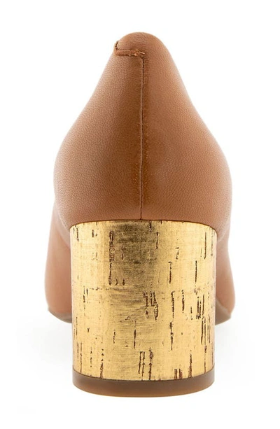 Shop Aerosoles Ebel Block Heel Pump In Tan Leather/tan