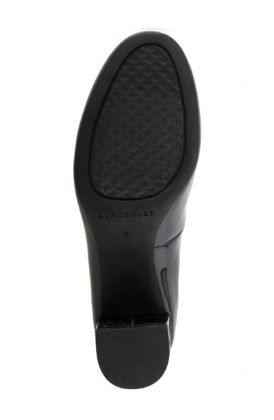 Shop Aerosoles Ebel Block Heel Pump In Black Patent Pu
