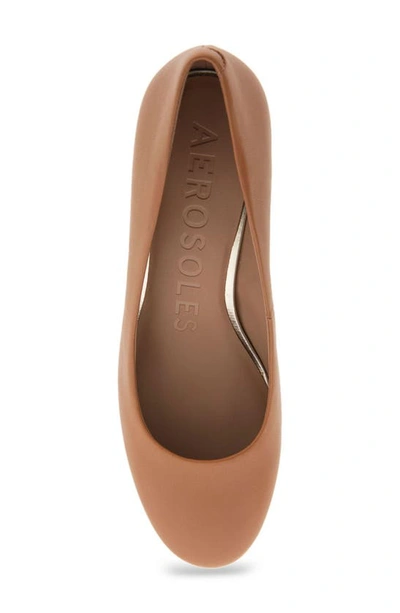 Aerosoles Ebel Block Heel Pump In Tan Leather/tan