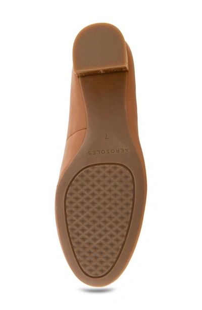 Shop Aerosoles Ebel Block Heel Pump In Tan Leather/tan