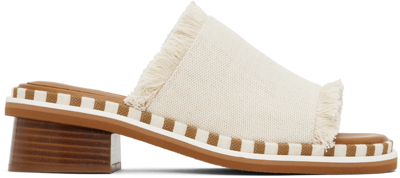 Shop See By Chloé Off-white Allyson Heeled Sandals In 101-natural