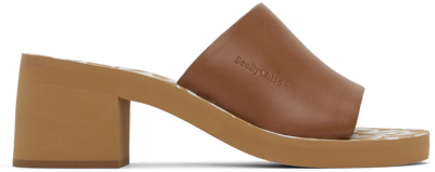 Shop See By Chloé Tan Essie Heeled Sandals In 221-tan