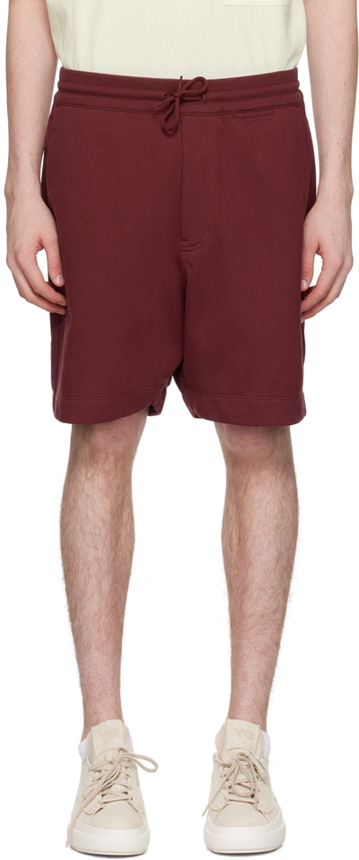 Shop Y-3 Burgundy Loose-fit Shorts In Shadow Red