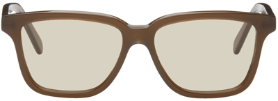 Shop Totême Brown 'the Squares' Sunglasses In 135 Umber