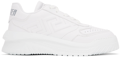 Shop Versace White Odissea Sneakers In 1w000-optical White