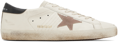 Shop Golden Goose White & Pink Super-star Sneakers In 10390 White/pink/bla
