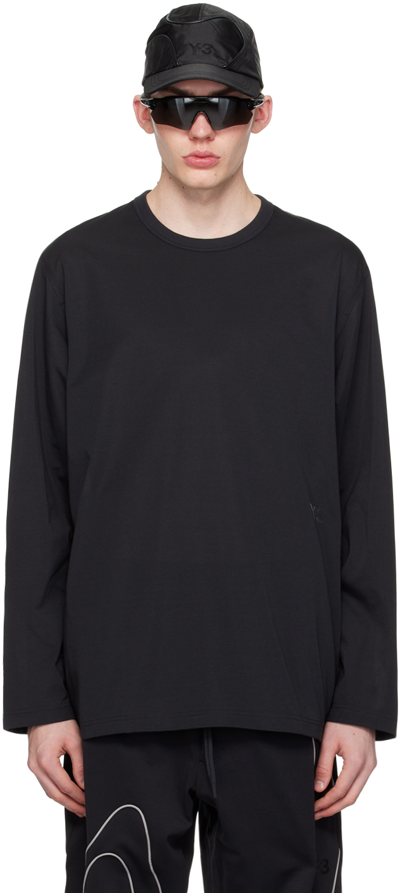 Shop Y-3 Black Premium Long Sleeve T-shirt
