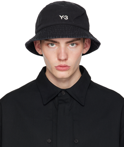 Shop Y-3 Black Denim Bucket Hat