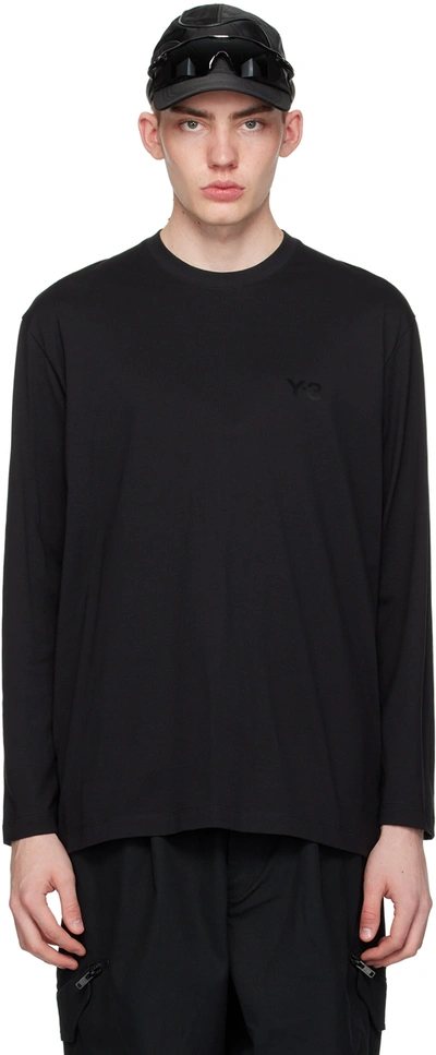 Shop Y-3 Black Loose Long Sleeve T-shirt