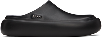 Shop Solid Homme Black Hardware Loafers In 904b Black