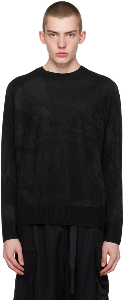 Shop Y-3 Black Jacquard Sweater