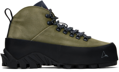 Shop Roa Green Cvo Boots In Olive Black Grn0012