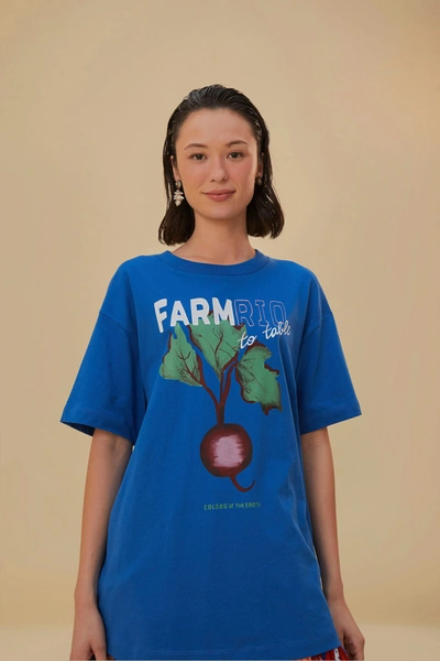 Shop Farm Rio Active Blue Beet Farm To Table Organic Cotton T-shirt