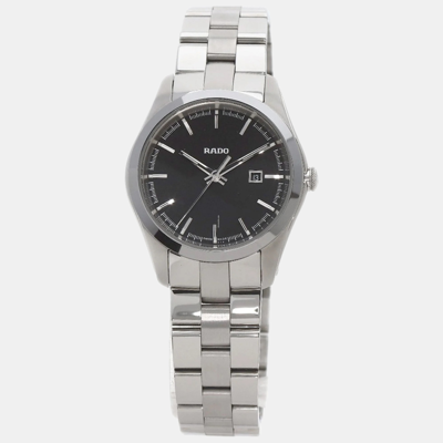 Pre-owned Rado Hyperchrome Watch Stainless Steel Ladies R32110153 31 Mm In Black