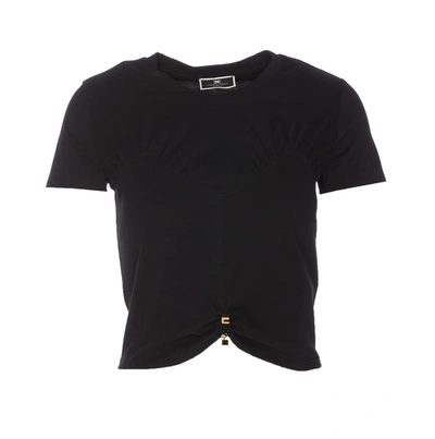 Shop Elisabetta Franchi T-shirts And Polos In Black