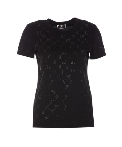 Shop Elisabetta Franchi T-shirts And Polos In Black