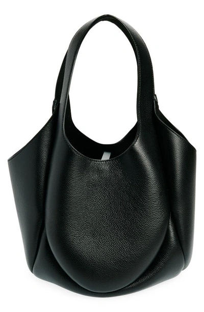 Shop Coperni Swipe Leather Bucket Bag In Black