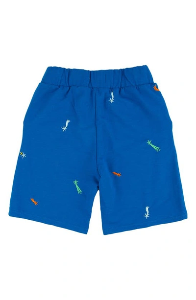 Shop Miki Miette Kids' Rusty Stargazer Embroidered Shorts
