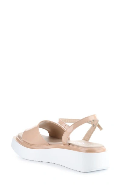 Shop Bos. & Co. Shasta Ankle Strap Platform Sandal In Beige Nappalak