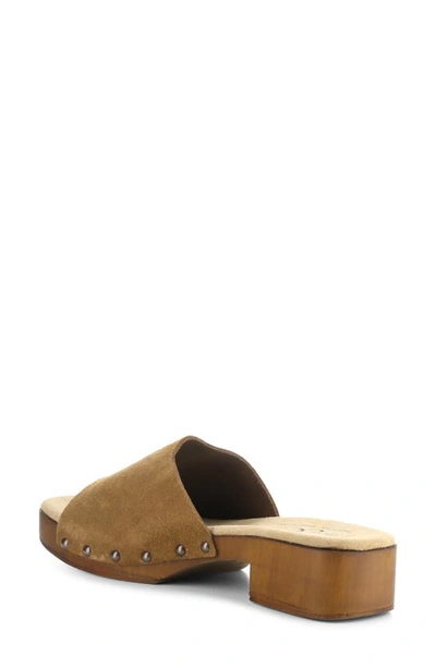 Shop Bos. & Co. Marly Platform Slide Sandal In Cognac Gaucho