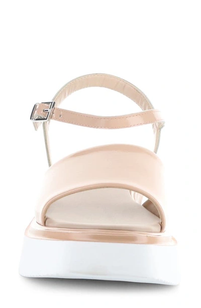 Shop Bos. & Co. Shasta Ankle Strap Platform Sandal In Beige Nappalak