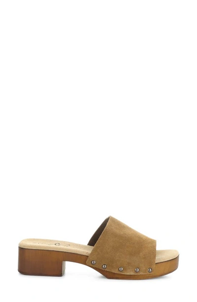 Bos. & Co. Marly Platform Slide Sandal In Cognac Gaucho