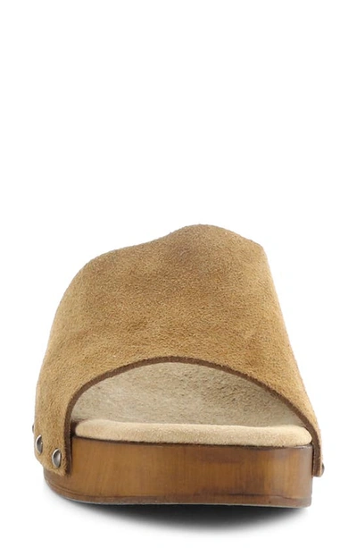 Bos. & Co. Marly Platform Slide Sandal In Cognac Gaucho