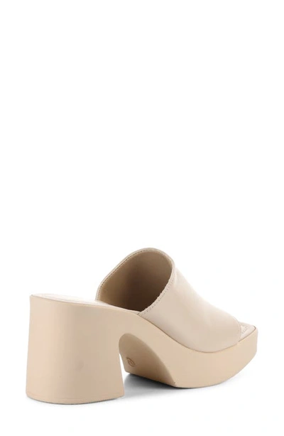 Shop Bos. & Co. Vita Platform Slide Sandal In Beige Nappa