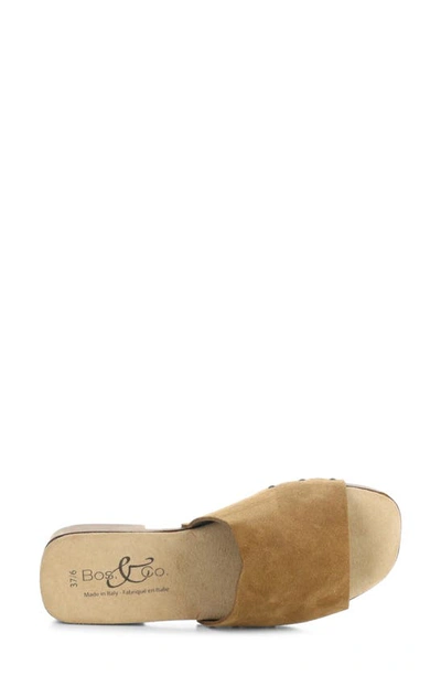 Shop Bos. & Co. Marly Platform Slide Sandal In Cognac Gaucho