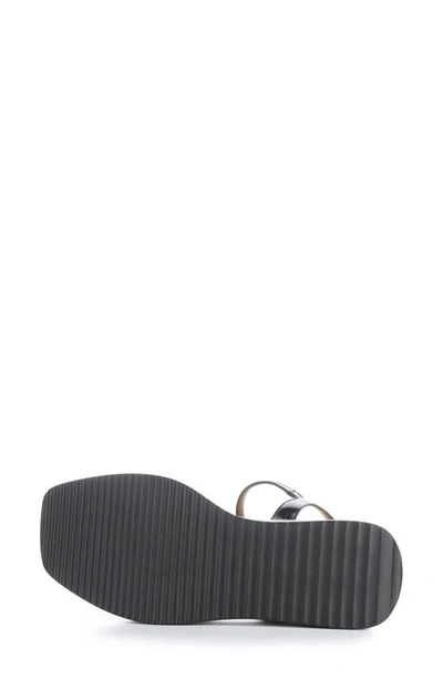 Shop Bos. & Co. Shasta Ankle Strap Platform Sandal In Black Nappalak