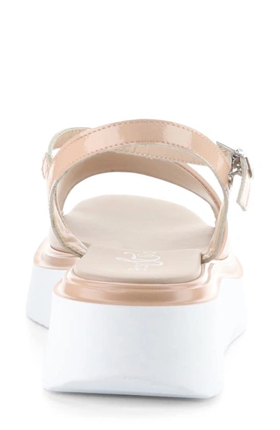 Bos. & Co. Shasta Ankle Strap Platform Sandal In Beige Nappalak