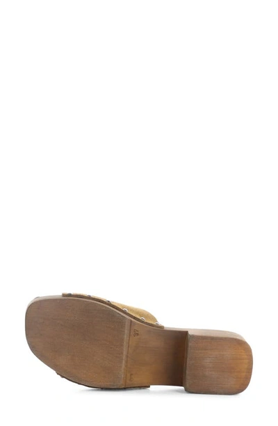 Bos. & Co. Marly Platform Slide Sandal In Cognac Gaucho